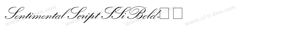 Sentimental Script SSi Bold字体转换